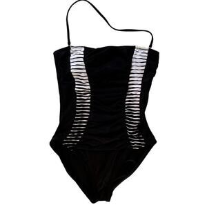 La Blanca Black & White Strapless One Piece Swimsuit Size 8